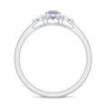 thumbnail image 2 of Rosec Jewels Natural Tanzanite Promise Ring with Diamond for Women - AAA Grade, 925 Sterling Silver, US 8.50, 2 of 7