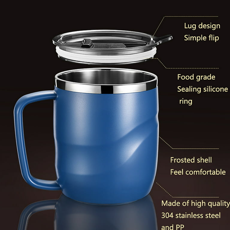 Hydrapeak 14oz Insulated Coffee Mug with Handle, Stainless Steel Double  Walled Travel Coffee Cup | 3…See more Hydrapeak 14oz Insulated Coffee Mug  with