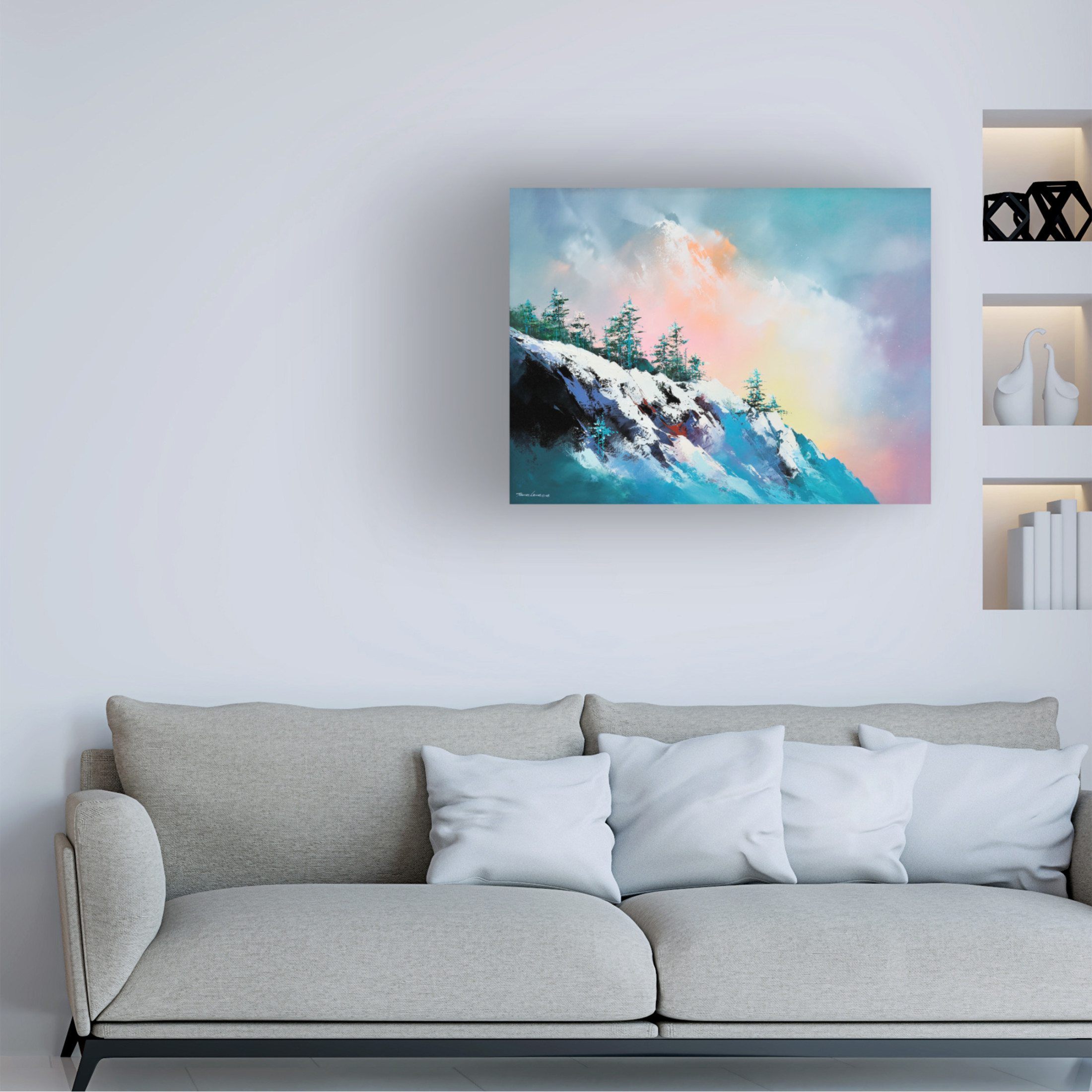 Canvas Wall Art - Thomas Leung 'Sea of Clouds' Wall Art for Living Room, Bedroom, or Office Décor by Trademark Fine Art - 32 x 24 Inches