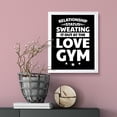 thumbnail image 3 of Designs ByLITA Relationship Status: Sweating It Out At The Love Gym, 8 x 10 White Wall Print (Framed) | Working Out Room | Couples Decoration, 3 of 4