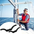 thumbnail image 4 of KAKOWELY 2PCS Flagpole Cleat Hook with Mounting Screw Boat Rope Fixing Cleat Hook,5.91"X0.39"X0.39", 4 of 4