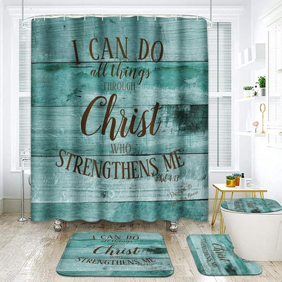 Geometric Green Bathroom Set with Shower Curtain set and Rugs Accessories, Black and Gray Modern Military Green Shower Curtain for Bathroom, Green Bathroom Decor 4 Pcs