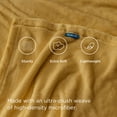 thumbnail image 2 of Manta de cama con forro polar Queen, dorado y amarillo, suave, 230 x 230 cm, 2 of 6