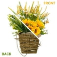 thumbnail image 7 of Myecovie Fall Wreath Sunflower Wreaths Basket 17" Summer Seasonal Decor Indoor Outdoor Wreaths for Front Door with Burlap Bow, 7 of 7
