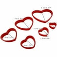 thumbnail image 3 of Under $5 6×Heart Molds,6-Piece Heart Cookie Cutter Set,Baking Tool Fudge Love Confectionery Cake Cake Machine Kitchen 6X Cutting Cake Mould, 3 of 5