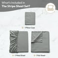 thumbnail image 6 of Lux Decor Collection Twin Bed Sheets, Premier Series Deep Pocket, Wrinkle, Fade, Stain Resistant Bedding Sheets & Pillowcases Set, Gray, 6 of 10