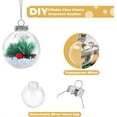 thumbnail image 3 of Triani 12Pcs Hanging Clear Plastic Fillable Ornaments Balls 2.36 inch Round Clear Ball Ornament with Lid Transparent Christmas Decoration Baubles, 3 of 6