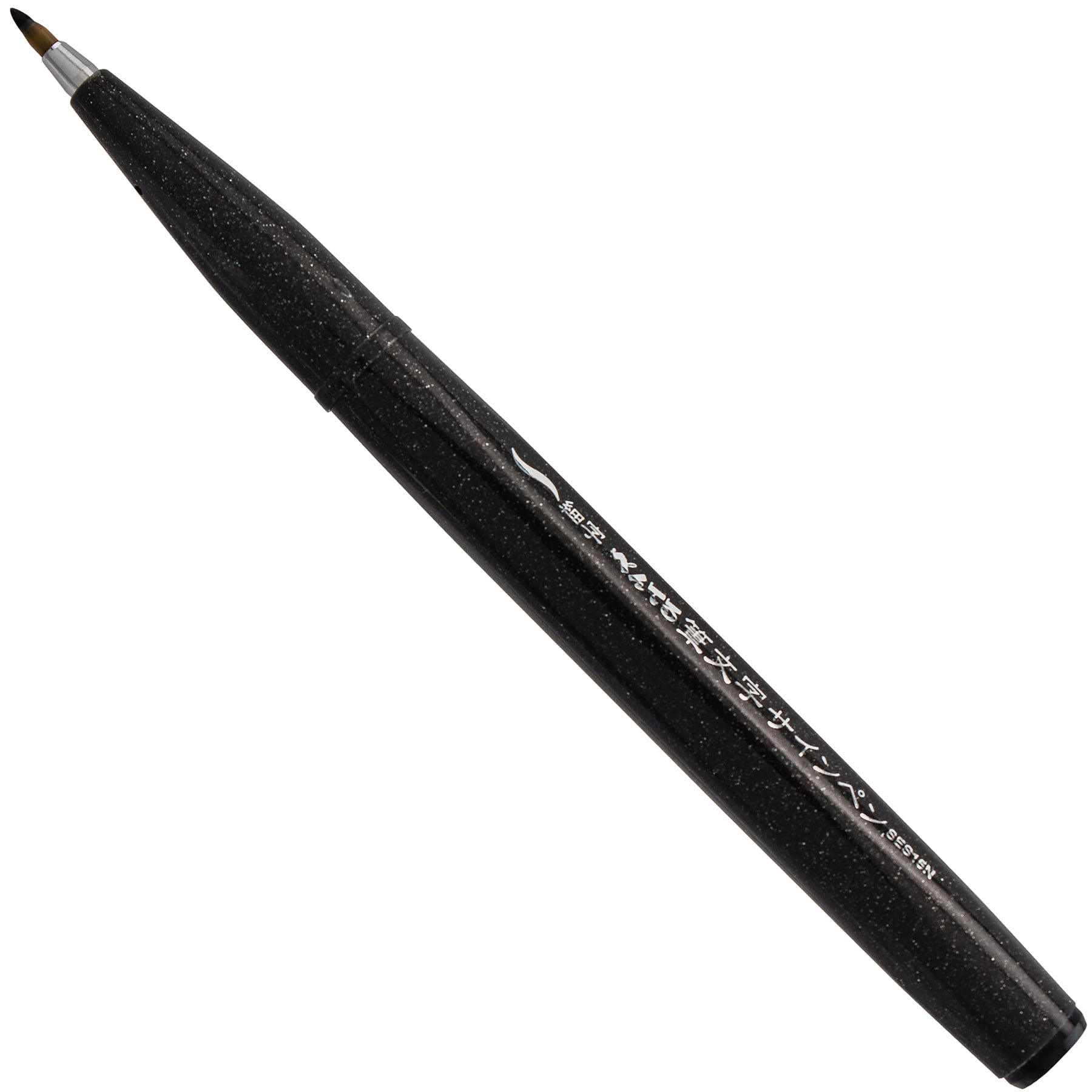Pentel Arts Sign Pen Brush Tip, Black Ink, Pack of 12