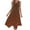 Brown, variant on Summer Fashion Dresses for Womens 2026 Plus Size Beach Printing Pockets Tank Round-Neck Sleeveless Tank Dresses
