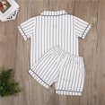 thumbnail image 3 of EYIIYE 2 Pcs Pyjama d'Été pour Tout-Petits Enfants, Haut à Manches Courtes à Boutons + Shorts, 3 of 7