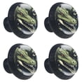 thumbnail image 2 of 4 Pcs Crocodile Knobs for Kitchen Cabinet Cupboard Dresser Bookcase Drawer Pulls Handles Round Home Decor, 2 of 8