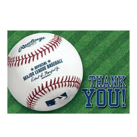 Baseball  Folded Thank You Notes 8 Pack Party  Supplies  