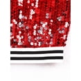 thumbnail image 7 of Alvivi Kids Girls Sequin Baseball Bomber Jacket Coat Sparkly Long Sleeve Zipper Blazer Jackets Red 14, 7 of 7