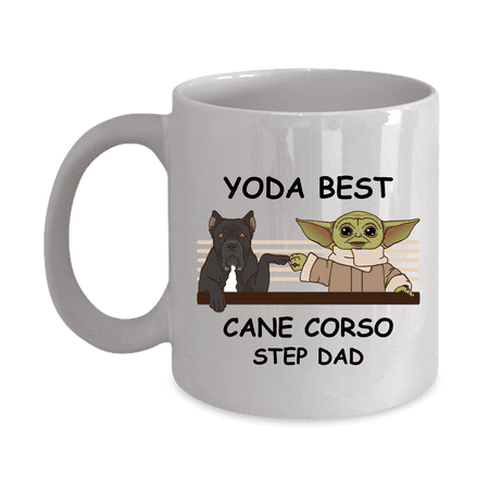 

Yoda Best Cane Corso Papa - Novelty Gift Mugs for Dog Lovers - Co-Workers Birthday Present Anniversary Valentines Special Occasion Dads Moms Family Christmas - 11oz Funny Coffee Mug