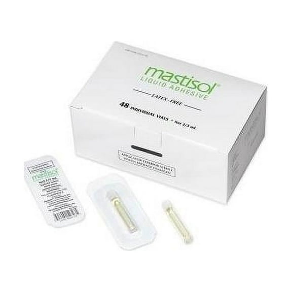 Mastisol Medical Liquid Adhesive 2/3 mL Vials, Four (4) Vials
