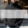 thumbnail image 3 of Ceisia Mens Thick Ribbed Turtleneck Knitted Sweater Long Sleeve Solid Color Warm Casual Pullover Top Black XL Gift, 3 of 8