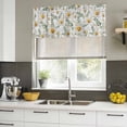 thumbnail image 5 of 2 Pack Valances for Windows, Spring Daisy Window Valances for Living Room/Bedroom/Bathroom, Farmhouse Country Flower Leaf Plant Wood Grain Light Filtering Kitchen Curtain Valance 54"W x18" L, 5 of 9