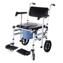 ZIHUI Commode Toilet Wheel-Equipped Portable Potty Handicap Toilet Seat Handicap Toilet Seat Toilet Riser With Handles Portable Toilet For Adults Elderly People With Disabilities consistent