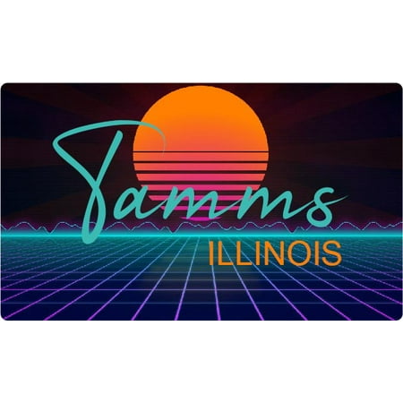 

Tamms Illinois 4 X 2.25-Inch Fridge Magnet Retro Neon Design