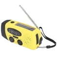 thumbnail image 4 of Radio solar de manivela, radio de emergencia multifuncional, radio LED con linterna para acampar al aire libre, color amarillo japonés, 4 of 14