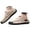 Beige, variant on Mens Leather Penny Loafers Slip On Driving Shoes Lightweight Comfort Flat Casual Business Shoes Retro Suede Hand Sewn Breathable Soft Sole（Red，Size 7)