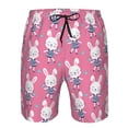 thumbnail image 3 of Goofa Rabbit Holding Flowers Printed Mens Swim Trunks Summer Quick Dry Short Beach Swimwear Bathing Suits-Medium, 3 of 9