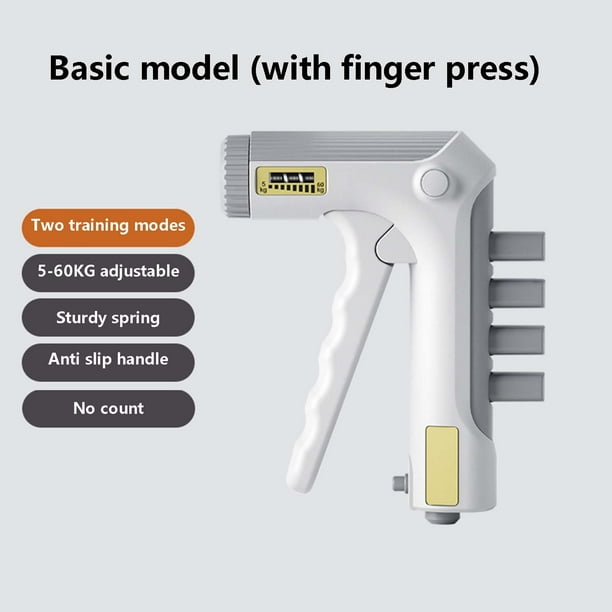 Adjustable Electronic Grip Strength Trainer for Men - Digital Hand Exerciser Device with Counter for Finger Forearm Muscle Training, Ukhbmc