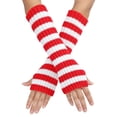 thumbnail image 1 of Gants Chauds Sans Doigts Convertibles Mitaines Mode Fleurs Hiver Design Texturé Confortable, 1 of 6