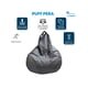 thumbnail image 2 of Sillón Puff Pera Premium Negro LUNICS Puff Pera Gde GR, 2 of 4