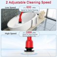 thumbnail image 2 of Brosse Électrique Rotative Compatible pour Batterie Milwaukee 18V, Brosse de Nettoyage Sans Fil 8-en-1 et Brosse à Récurer Alimentée par Batterie 1000 Tr/min avec Rallonge Réglable pour Salle de Bain, Cuisine, Voiture, Plancher (Sans Pile, 2 of 7
