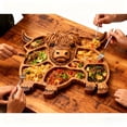thumbnail image 5 of Chanana Highland Cow Wooden Charcuterie Board, Farmhouse Style Cow Shaped Serving Tray Cheese Platter with Compartments, Cute Highland Cow Serving for Meat, Crackers, Fruit & Snacks, 5 of 9