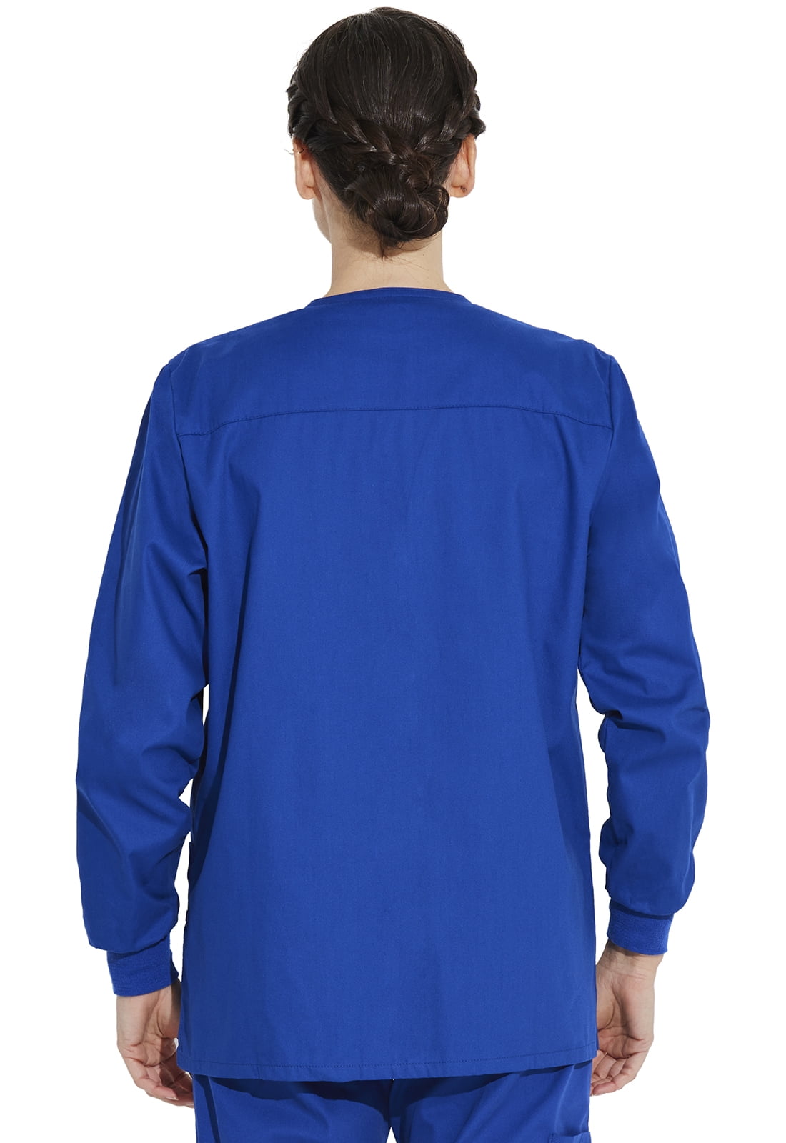 Dickies EDS Signature Medical Scrubs Warm Up Jacket for Women Snap Front Plus Size 86306