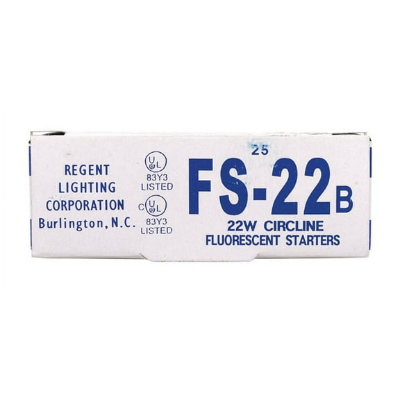 Regent FS-22B Cooper Lighting Fluorescent Starter- - pack of 25
