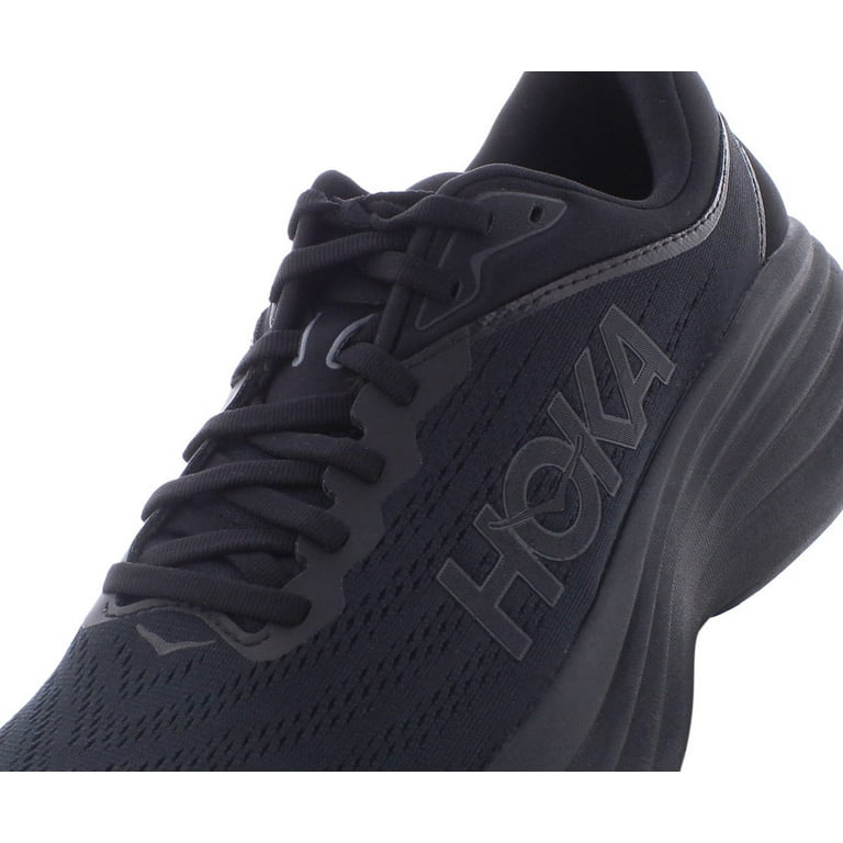 HOKA ONE Bondi 8 Mens Running Shoes Black Size 10.5