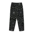 thumbnail image 5 of Disketp Spider Web Black Print Women'S Comfy Pajama Pants Casual Drawstring Palazzo Lounge Wide Leg Pants, 5 of 9