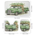 thumbnail image 3 of Buffalo Check Clover Truck 4 Piece Bathroom Shower Curtain Sets Bathroom Sets with Shower Curtain And Rugs 4 Piece Happy Shamrock Waterproof Fabric Bath Curtain for Bathroom Decor Set, 3 of 8