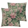 thumbnail image 2 of JRXY Flower Throw Pillow,Vintage Floral Bouquet Bud Roses Pink Pattern Decorative Cushion Cover Square Throw Pillow Cover,2 Pcs White, 2 of 6