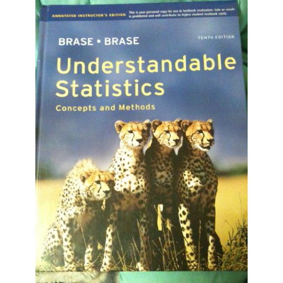 Pre-Owned Understandable Statistics Concepts and Methods, 9780840054562, 0840054564, Hardcover, Tenth Edition edition