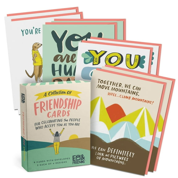 Em & Friends Boxed Cards (Mixed) Friendship and Encouragement Cards, Box of 8 Assorted, (Hardcover)