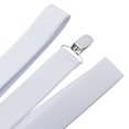 thumbnail image 3 of TopTie Men's Solid Elastic Suspenders 1 inch Y-Back Adjustable Suspenders-White, 3 of 6