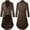 H-Brown36, variant on FEIFLY Mens Fashion Solid Color Court Long Coats Stage Play Dress Festival Clothing