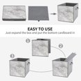 Bybiment 2PCS Fabric Storage Cubes, Wonderful White Marble Stone Cube