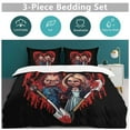 thumbnail image 5 of Bride of Chucky 3 Pcs Bed Sheets Set Breathable Duvet Cover with 2 Pillow Sham Soft All Seasons Bedding Set 79"x90", 5 of 8