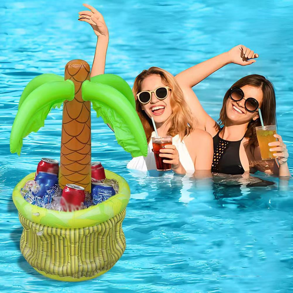 Palm Tree Cooler, Inflatable Palm Tree Cooler, Inflatable Palms Trees Ice Bucket, PVC Beverage Coolers for Pool Parties and Beach, Fade Resistant and Portable Desig(2524)
