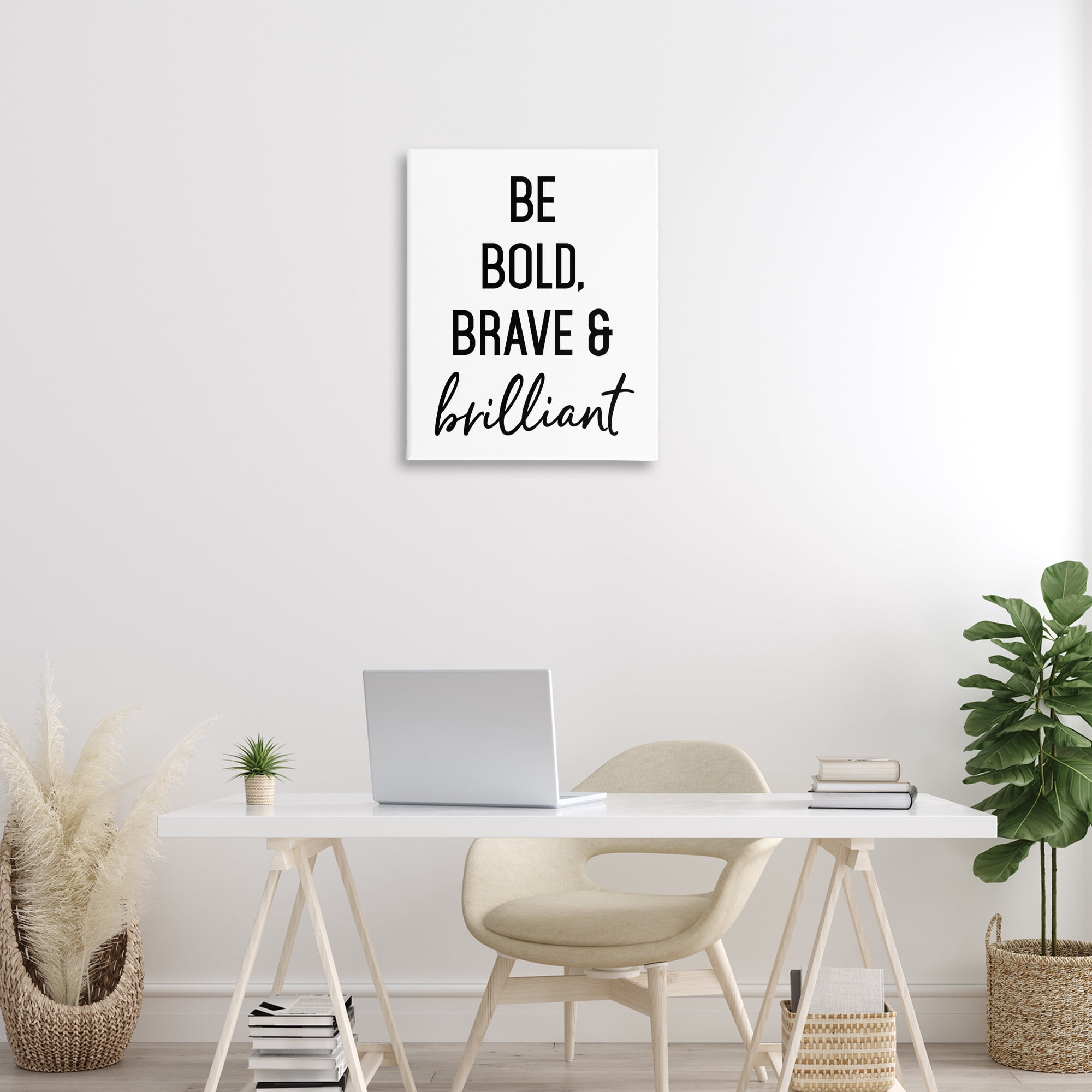 Bold Brave & Brilliant Canvas Wall Art, design by Lettered and Lined