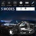 thumbnail image 2 of Lampe Frontale Rechargeable 20000 Lumens, P70 LED Super Lumineuse, 5 Modes USB Rechargeable Étanche Lampe Frontale, 2 of 5