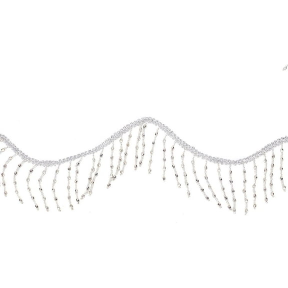 2 Yards Fringe Trim Plastic Beaded Fringe Trim Tassel Lace Ribbon Sewing Crafts Accessories for Sewing Crafts Clothing Accessories Jewelry DIY Decoration