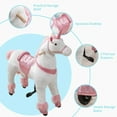 thumbnail image 5 of Ride on Unicorn Toy, Cuoote Ride on Toys for Kids 4-9 Years, Mechanical Walking Plush Animal, No Battery, 165 LBS Capacity, 5 of 10