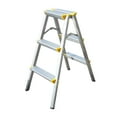 thumbnail image 1 of Escalera plegable con pedal ancho y antideslizante para cocina, portátil, de 3 peldaños, para interiores y exteriores, jardín, coche, fábricas de, 1 of 8