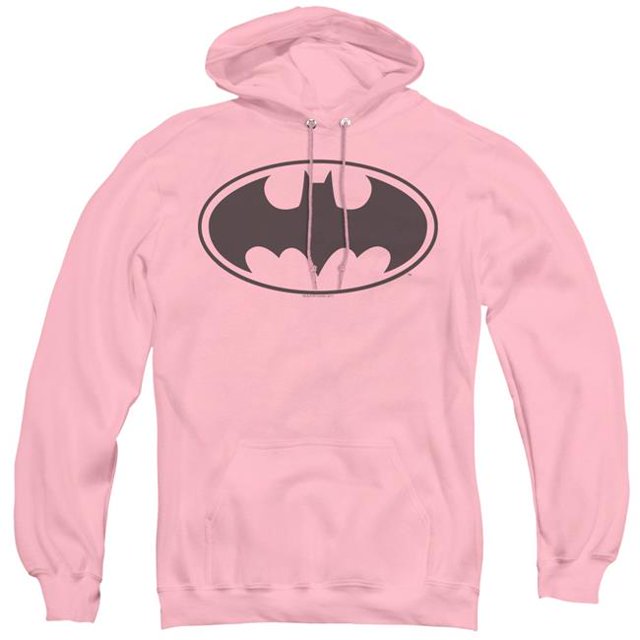 Batman & Black Bat-Adult Pull-Over Hoodie, Pink - Extra Large